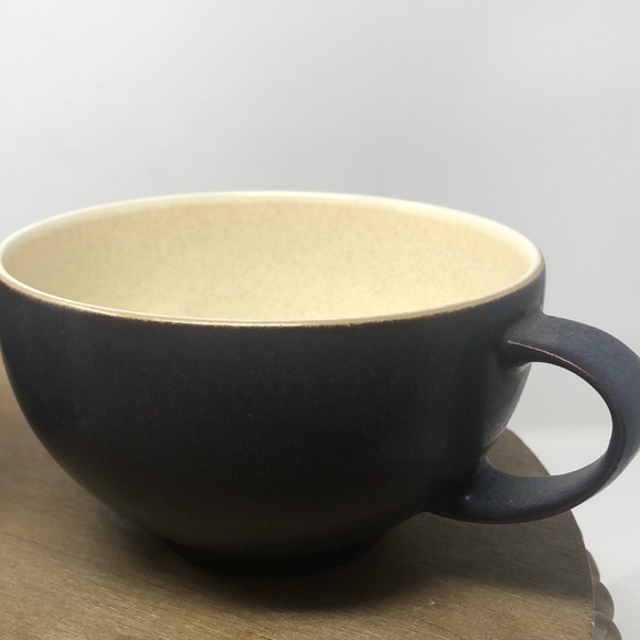 Denby - Langley Pottery Charcoal and Cream Mug Set made in England - Picture 12 of 12